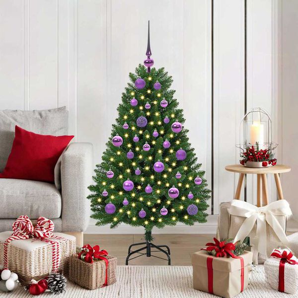 vidaXL &Aacute;rvore de Natal Artificial Verde 120 cm PVC e Metal
