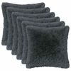 vidaXL Capa almofada 6 pcs HEERLEN Antracite 40 x 40 cm Fleece PV