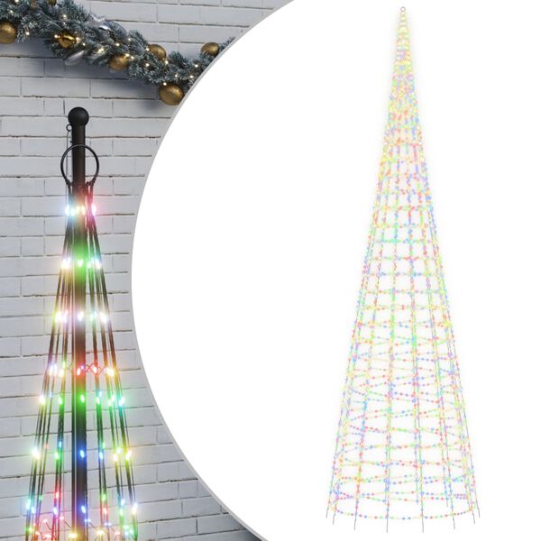 vidaXL &Aacute;rvore de Natal LED 3000 LEDs coloridos 800 cm