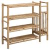 vidaXL Rack de Sapatos com prateleira Natural 88 x 27 x 80 cm Bambu