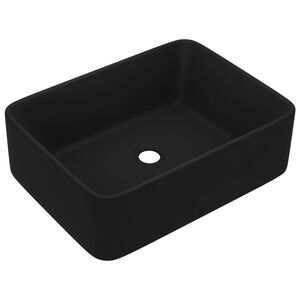 vidaXL Lavat&oacute;rio luxuoso 41x30x12 cm cer&acirc;mica preto mate