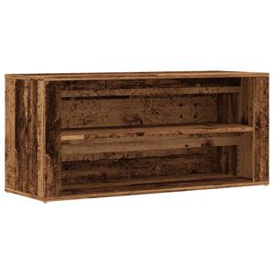 vidaXL Sapateira 100x35x45 cm derivados de madeira madeira velha