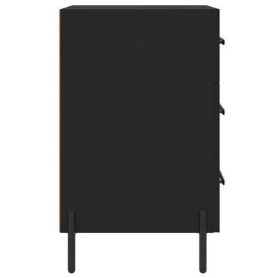 vidaXL Mesa de cabeceira 40x40x66 cm derivados de madeira preto