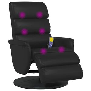 vidaXL Cadeira de Massagem Recliner Preto 71 x 98 x 106 cm
