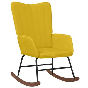 vidaXL Cadeira de baloi&ccedil;o veludo amarelo mostarda
