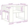vidaXL Mesa de centro Carvalho Preto 66 x 49,5 x 45 cm