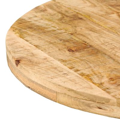 vidaXL Mesa de jantar madeira de mangueira maciça e aço 180 cm