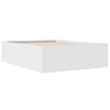 vidaXL Estrutura de cama 135x190 cm derivados de madeira branco