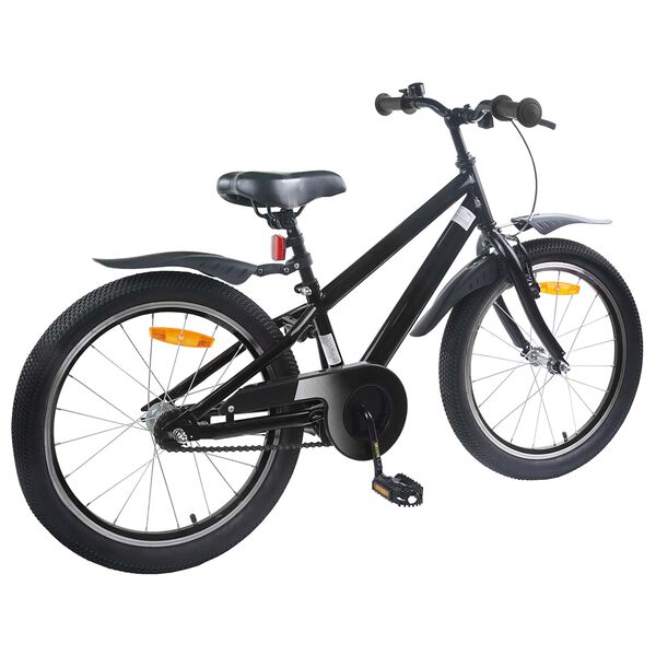 vidaXL Bicicleta Infantil 22 Polegadas para 7-12 anos Preto