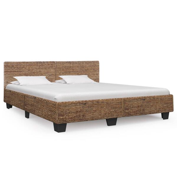 vidaXL Estrutura de cama 180x200 cm vime natural