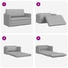 vidaXL Sof&aacute;-Cama 110cm Cinza Nuvem tecido