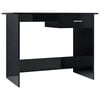 vidaXL Secret&aacute;ria 100x50x76 cm contraplacado preto brilhante