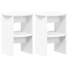 vidaXL Arm&aacute;rio lateral 2 unid. Branco &Oslash;40 x 50 cm Madeira engenheirada