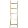 vidaXL Toalheiro escada com 5 degraus em teca 45x150 cm natural