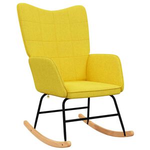 vidaXL Cadeira de baloi&ccedil;o tecido amarelo mostarda