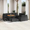 vidaXL Conjunto de Sof&aacute; de Jardim 13 pcs Preto Rattan Sint&eacute;tico