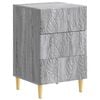vidaXL Mesa-de-cabeceira Sonoma cinzento 43 x 39,5 x 66,5 cm