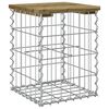 vidaXL Banco de jardim c/ design gabi&atilde;o 33x31x42 cm pinho impregnado
