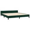 vidaXL Estrutura de cama c/ cabeceira 180x200 cm veludo verde-escuro