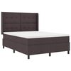 vidaXL Cama Box com colch&atilde;o Castanho escuro 160 x 200 cm tecido