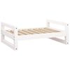 vidaXL Cama para c&atilde;es 75,5x55,5x28 cm madeira de pinho maci&ccedil;a branco