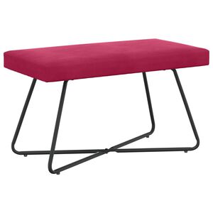 vidaXL banco Vinho Vermelho 80 x 40 x 45 cm Veludo