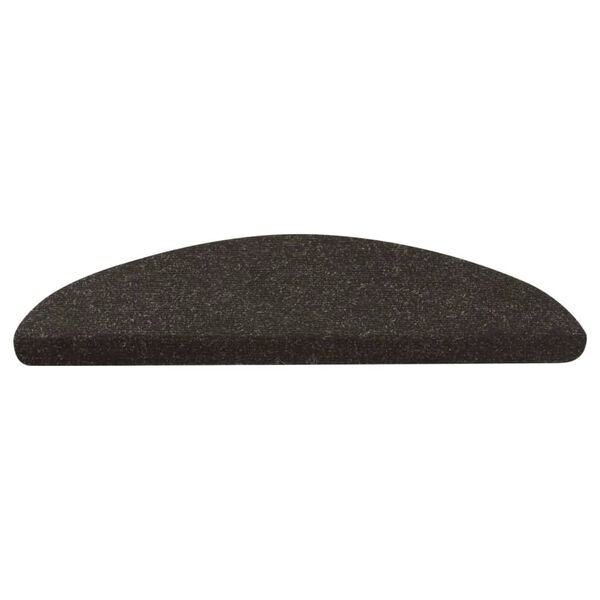 vidaXL Tapetes de escada adesivos 10 pcs 56x17x3 cm preto