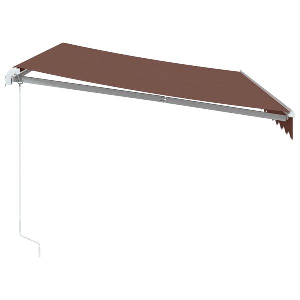 vidaXL Toldo retr&aacute;til manual 350x250 cm castanho