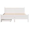 vidaXL Cama sem colch&atilde;o 140x190 cm madeira de pinho maci&ccedil;a branco