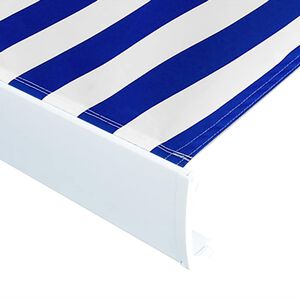 vidaXL Lona para toldo azul e branco 450x300 cm