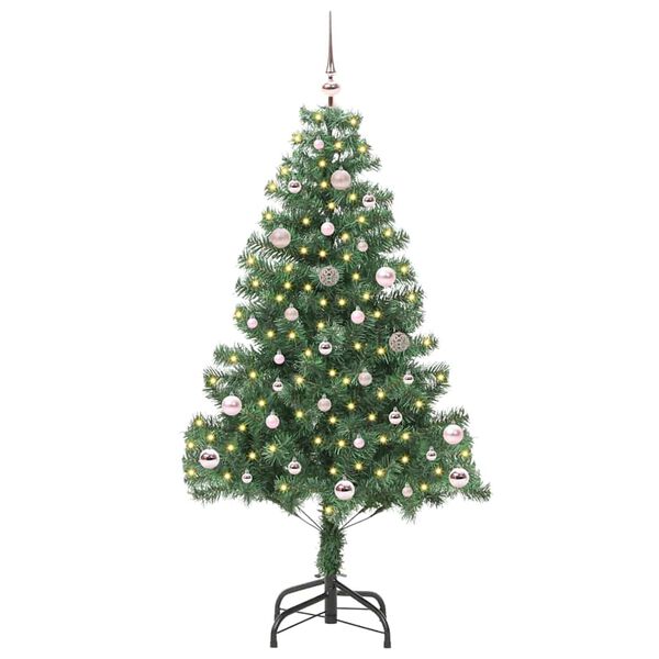 vidaXL &Aacute;rvore de Natal com 150 LEDs com suporte Verde 150 cm PVC