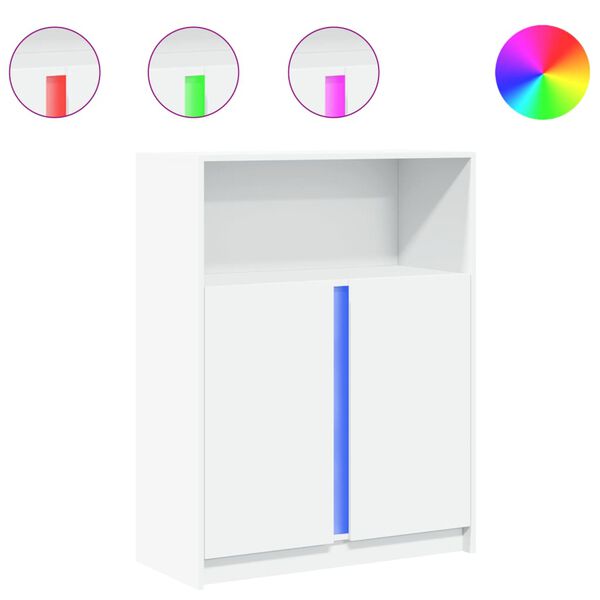 vidaXL Aparador 77x34x100 cm madeira processada branco