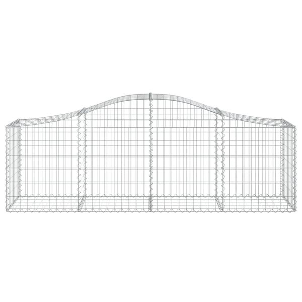 vidaXL Cestos gabi&atilde;o arqueados 25pcs 200x50x60/80 cm ferro galvanizado