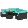 vidaXL Conjunto de Sof&aacute; de Jardim 9 unid. 8-N&uacute;mero de lugares