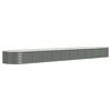 vidaXL Canteiro elevado jardim 440x80x36cm a&ccedil;o galvanizado cinzento