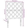 vidaXL Cabeceira com cabeceira Cinzento escuro 90 cm Veludo