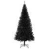 vidaXL &Aacute;rvore de Natal com 300 LEDs com suporte Preto 240 cm PVC