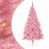 vidaXL &Aacute;rvore de Natal Artificial Pr&eacute;-iluminada Rosa 240 cm PVC