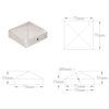 vidaXL Tampas piramidais postes vedação 6pcs metal galvanizado 71x71mm