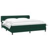 vidaXL Cama com molas/colch&otilde;es 180x210 cm veludo verde-escuro
