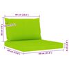 vidaXL 6 pcs conjunto lounge de jardim c/ almofad&otilde;es verde brilhante