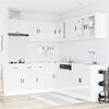 vidaXL 11 pe&ccedil;as arm&aacute;rio de cozinha conjunto Porto brilho branco