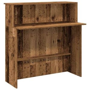 vidaXL Balc&atilde;o de recep&ccedil;&atilde;o 100x50x103,5 cm deriv. madeira madeira velha