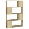 vidaXL Estante/divis&oacute;ria 80x24x124,5 cm contraplacado carvalho sonoma