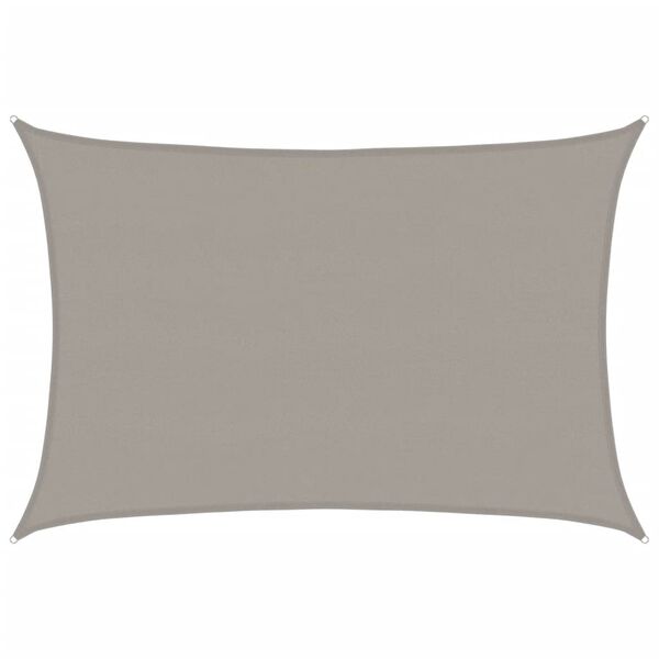 vidaXL Para-sol estilo vela retangular 160 g/m&sup2; 5x7 m PEAD cinza-claro