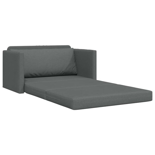 vidaXL Sof&aacute;-Cama 110cm Cinza Escuro tecido