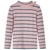 vidaXL T-shirt de manga comprida para crian&ccedil;a rosa-claro 128