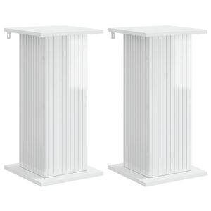 vidaXL Suporte para Plantas 2 unid. Branco Brilhante