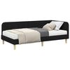vidaXL Estrutura de Cama de Canto Preto 100 x 200 cm tecido