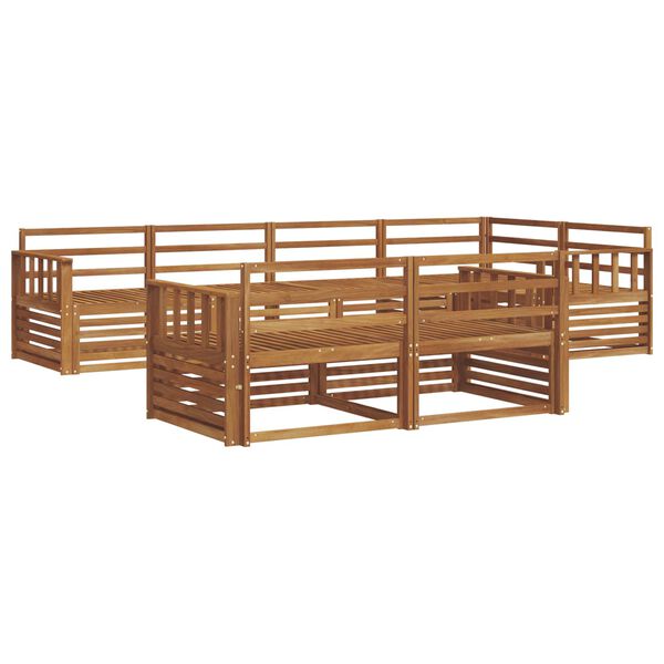 vidaXL Conjunto de Sof&aacute;s para Exterior 7 pcs Natural